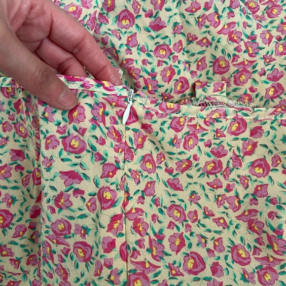 Women's Floral Print Ruched Bust Sleeveless Halter Neck A Line Dress - Picture 7 of 8